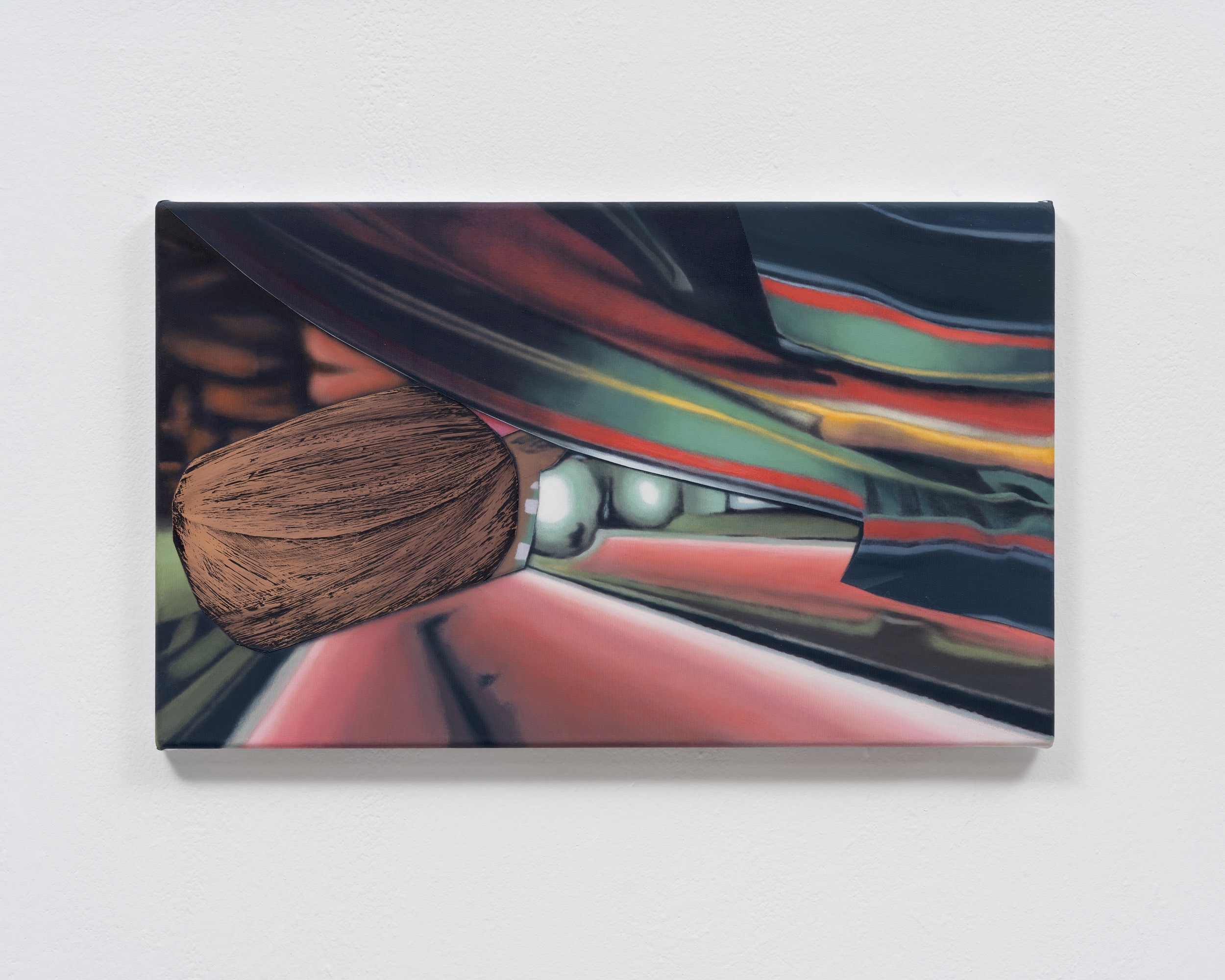 <i>Untitled</i>, 2024. Acrylic on poliester, 11 3/4 x 19 3/4 in (30 x 50 cm)